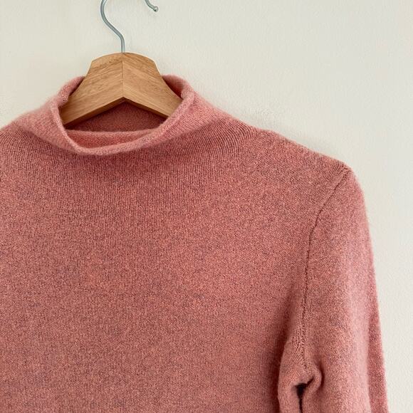 Madewell Inland Merino Wool Blend Turtleneck Sweater Pink - Picture 6 of 9